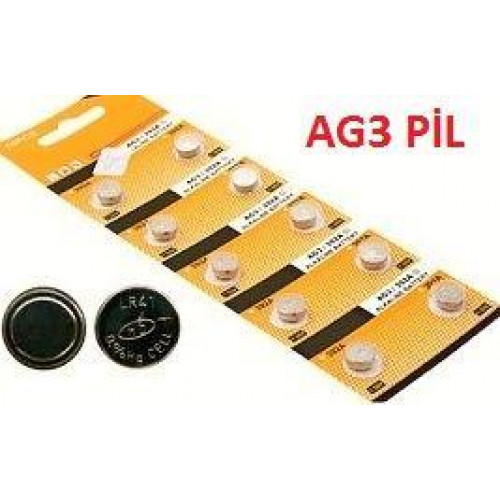 AG3 Düğme Pil Alkalinli LR 41 10'lu Set