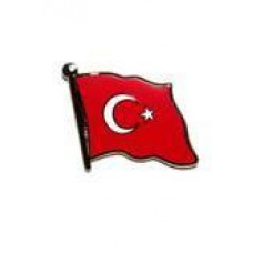 Işıklı Dalgalanan Türk Bayrağı Rozeti
