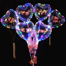 Led Işıklı Balon Kalp